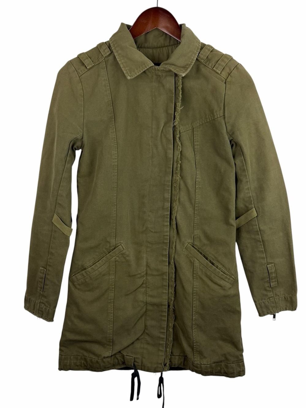 NICE Collective | Green Canvas Military Look Utility Jacket